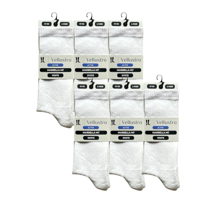 Vellustro® Marbella M7 Tennis- en Padelsokken | 3 of 6 Paar | Naadloos | Hardloopsokken