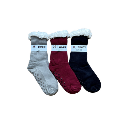 Sukats® Huissokken | 1, 3 of 6 Paar | Anti-slip sokken | Kerstsokken | Fluffy Sokken | Slofsokken | Verwarmde Sokken | Meerdere Kleuren